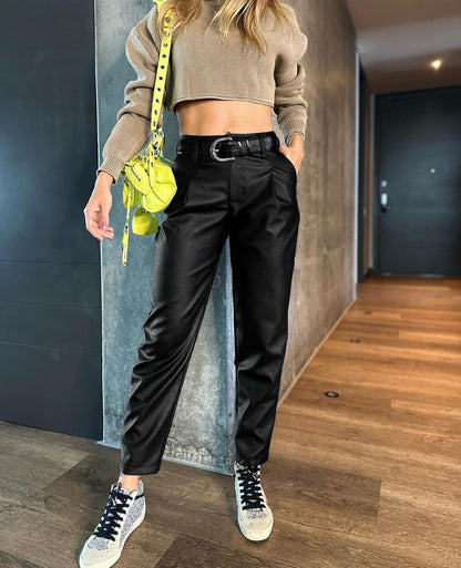 Leather Pants MomFit